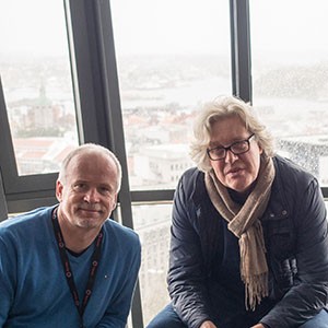 FORNØYDE: Helleik Kvinnesland (tv) og Per Hasse Andersen. Foto: Terje Mosnes. 