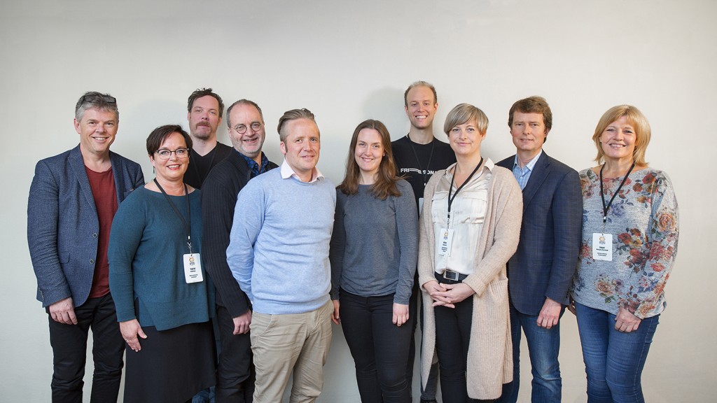 Norsk jazzforums nye styre. Fra venstre: Terje Lauvdal, Ingrid Brattset (styreleder), Ståle Liavik Solberg, Didrik Ingvaldsen, Brynjar Rasmussen, Hanna Paulsberg, Tollef Østvang, Hilde Høgseth, Per Axel Koch og Inger Haugan Aasland. Ikke tilstede: Trude Storheim og Håkon Kornstad (nestleder). (foto: Jarle H. Moe)