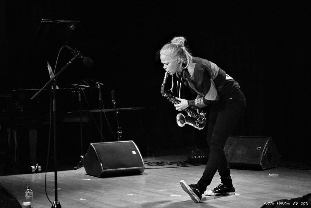 Mette Rasmussen, her fra en konsert på Jazzfest tidligere i uka. Foto: Arne Hauge/Jazzfest