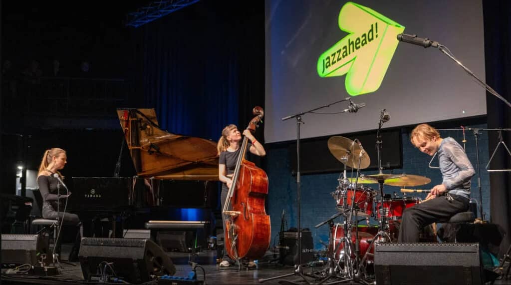 Liv Andrea Hauge Trio under Jazzahead i 2025. Foto: Anna Kristine Lund/Music Norway