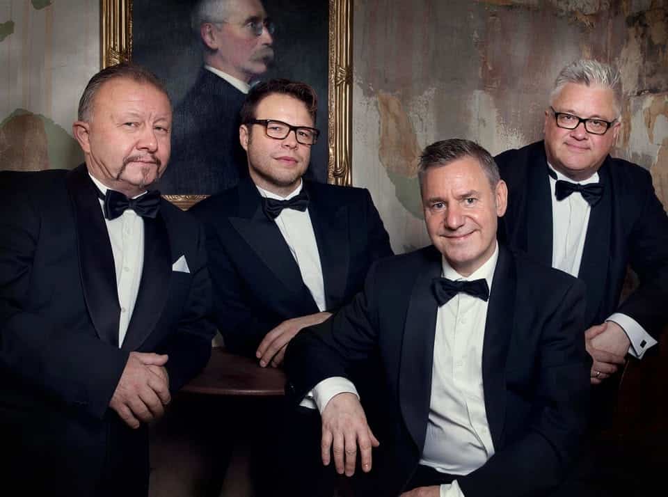 The Real Thing passende antrukket for jubileumskveld. Foto: presse