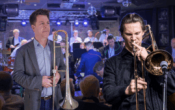 Tarjei Grimsby og Anders Evju med Føyka Storband