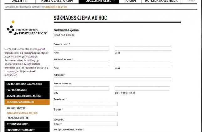 Nytt søknadsskjema for AdHoc støtte