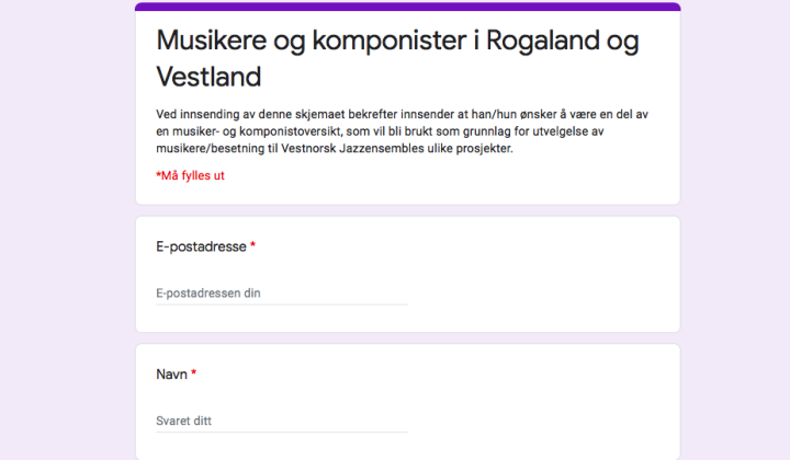 Musiker-pool på Vestlandet