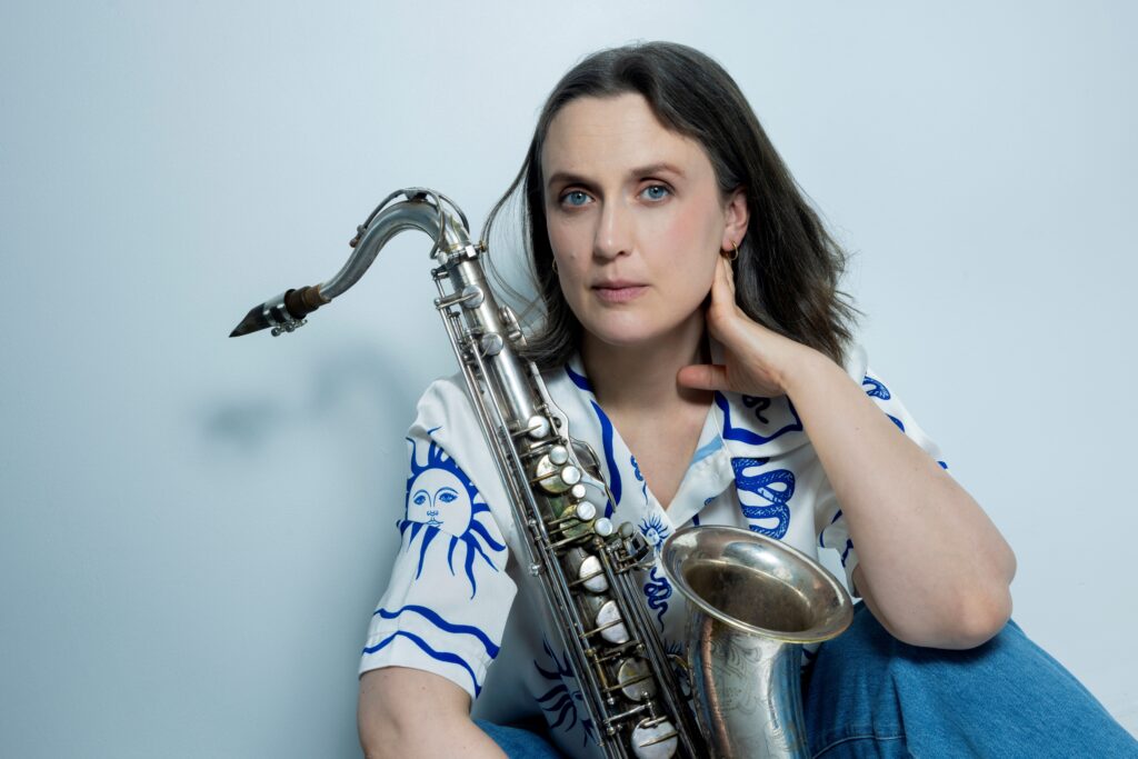 Hanna Paulsberg spiller prisvinnerkonsert med Oslo jazzensemble på Kongsberg jazzfestival torsdag 2. juli 20206. Foto: Julia Marie Naglestad.