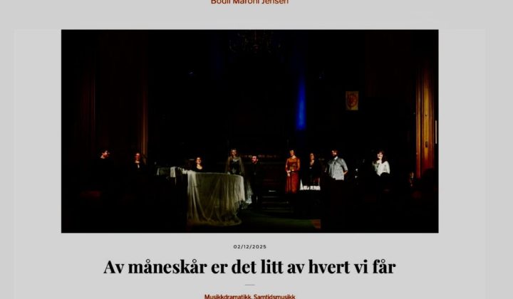 Konsertanmeldelse av Bendik Sells’ &laquo;Måneskår&raquo; for Oslo 14