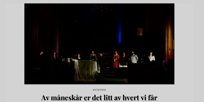 Konsertanmeldelse av Bendik Sells’ «Måneskår» for Oslo 14